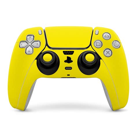 Sony PS5 Controller Skin - Solid State Yellow by Solid Colors | DecalGirl