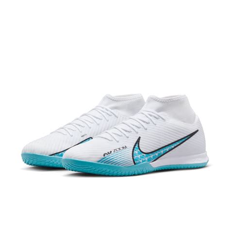 Nike Jr. Mercurial Superfly 9 Club Indoor Soccer Shoes - White/Baltic ...