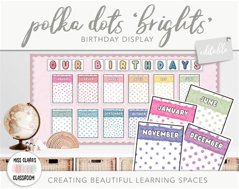 POLKA DOTS BRIGHTS Birthday Display Celebration Classroom - Etsy