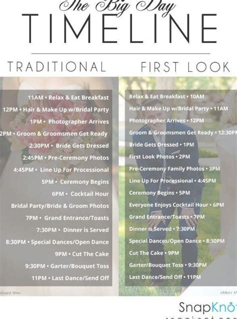 Wedding Day Timeline Template 4Pm Ceremony - Printable Calendars AT A ...