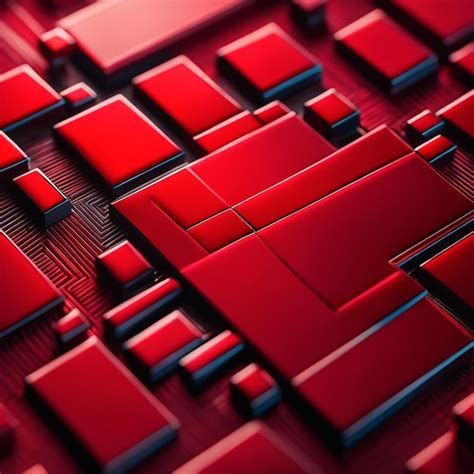 Premium AI Image | Red rectangle shaped abstract background