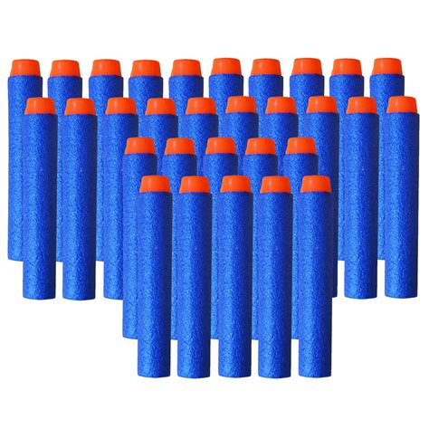 ROUND HARD END TIP FOAM BULLET BULLETS FOR NERF GUN N-STRIKE ELITE TOY ...