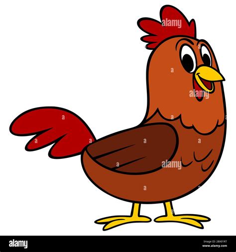 Hen- A Cartoon Illustration of a Hen Stock Vector Image & Art - Alamy