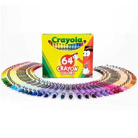 Crayola 64 Crayon Box for Age 3+ Years, Gift, Color, Art and Craft ...