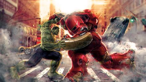 3840x2160 Hulk Vs Iron Hulkbuster Artwork 4k HD 4k Wallpapers, Images ...