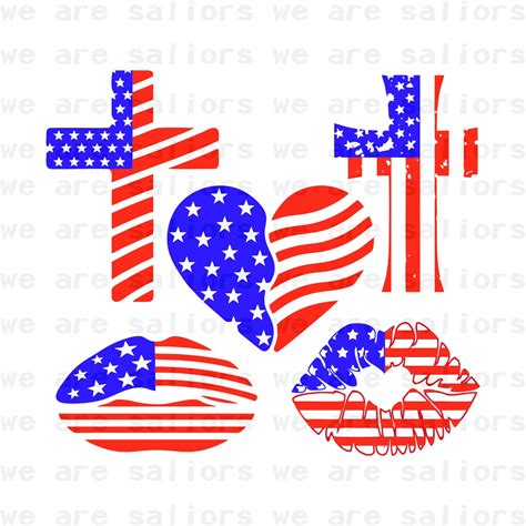 American Flag Svg Bundle Flag Svg Cross Svg Cross Flag Svg - Etsy