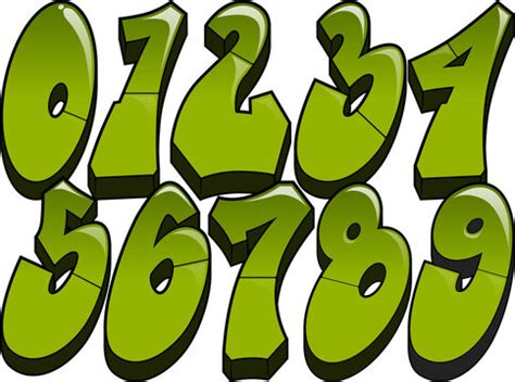 Cool Graffiti Number Fonts