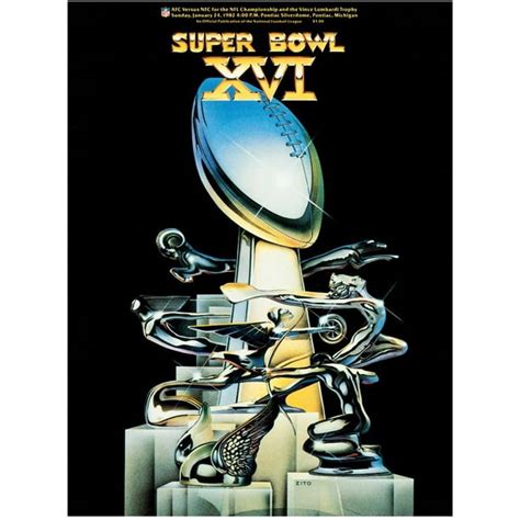 1982 49ers vs Bengals 22" x 30" Canvas Super Bowl XVI Program - Walmart ...