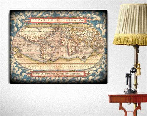 Old World Map Canvas Print Antique Canvas World Map Large