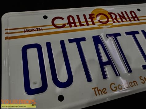 Back To The Future OUTATIME Plate replica movie prop