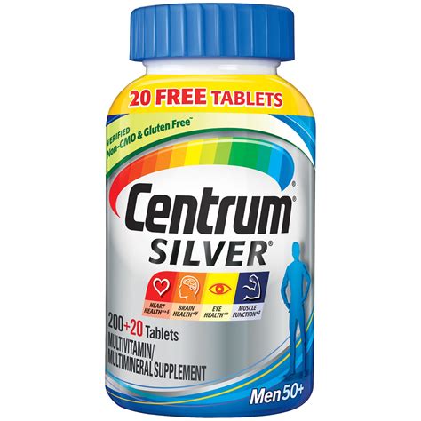 Centrum Silver Multivitamins for Men Over 50, Multimineral Supplement ...