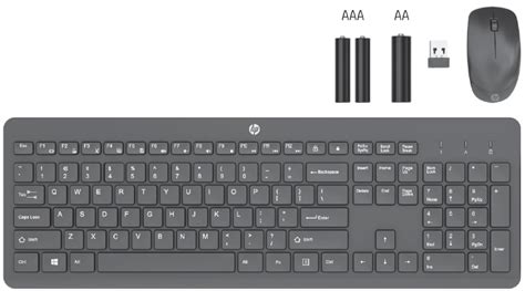 HP 230 Wireless Mouse and Combo keyboard Quick Start Guide