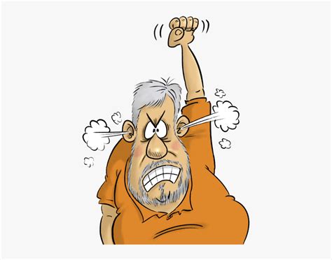 Clip Art Grumpy Old Man Cartoon - Old Man Angry Cartoon, HD Png ...