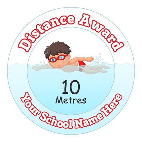 Swimming Distance Award - 10 Metres - Boys