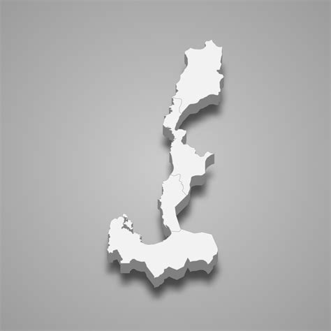 3d isometric map of Ilocos is a region of Philippines, 8367690 Vector ...