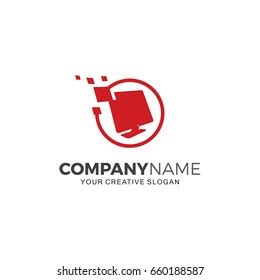 Computer Technology Logo Vector Illustration Stock Vector (Royalty Free ...