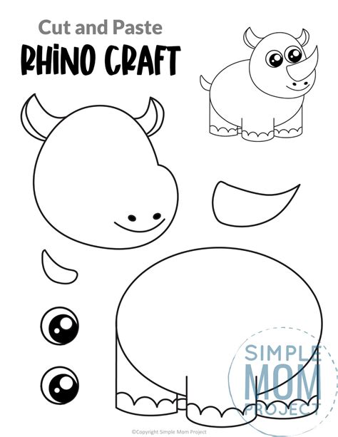 Free Printable Rhino Craft Template – Simple Mom Project