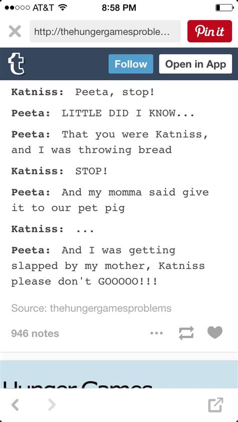 The Conversation Between Peeta and Katniss