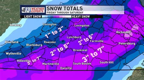 Snow totals increase in the Heart of Virginia | WSET