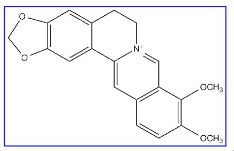 Chemical structure of berberine. | Download Scientific Diagram