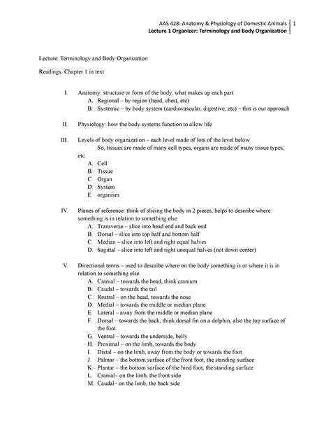 Directional terms - AAS 428: Anatomy & Physiology of Domestic Animals ...