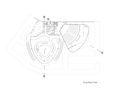 Cultural center with theater DWG CAD Project Free Download