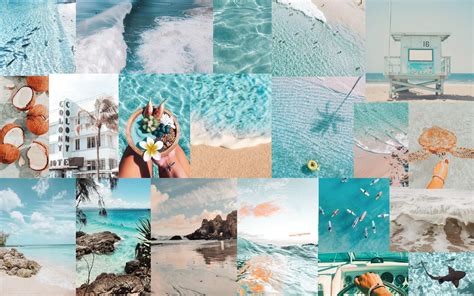 Aesthetic Beach Collage Wallpapers - Wallpaper Cave