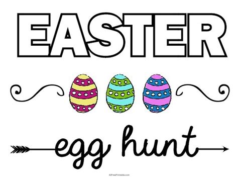 Easter Egg Hunt Sign – Free Printable