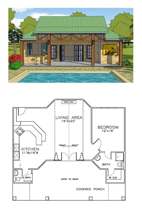 Pool House Floor Plans With Bedroom - floorplans.click