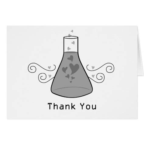 Gray Sweet Chemistry Thank You Card | Zazzle