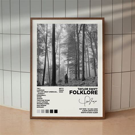 Folklore Album Cover Poster / Custom Poster, Home Decor, Wall Art Print ...