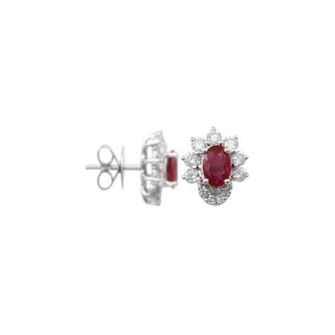 Oval Ruby Earrings 1.05 Carats - Alaska Jewelry