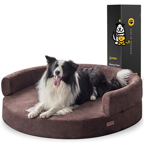 Extra Large Dog Bed Sofa Round Deluxe Orthopedic Memory Foam Lounge ...