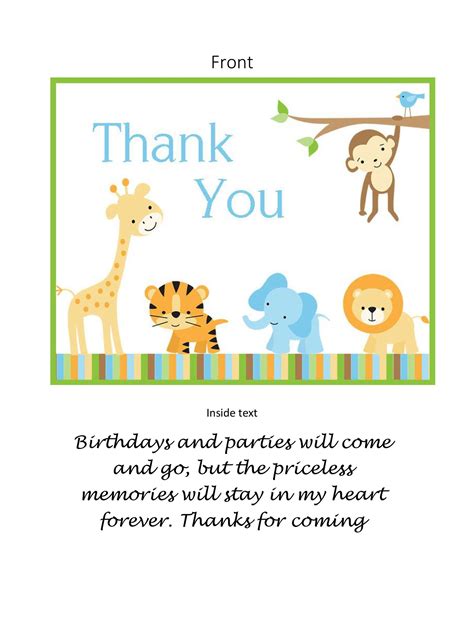 Thank You Template Printable