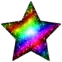 Large Rainbow Glitter Star With Silver Outline Glitter Graphic ...