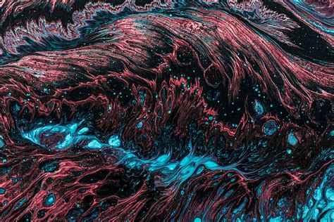 HD wallpaper: red and blue fluid abstract painting, full frame ...