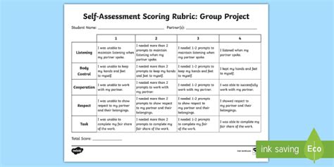 Rubric For Group Work – Telegraph