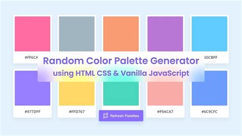 Create Random Color Palette Generator in HTML CSS & JavaScript