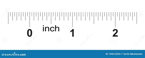 Ruler 2 Inches. Metric Inch Size Indicator. Decimal System Grid Stock ...