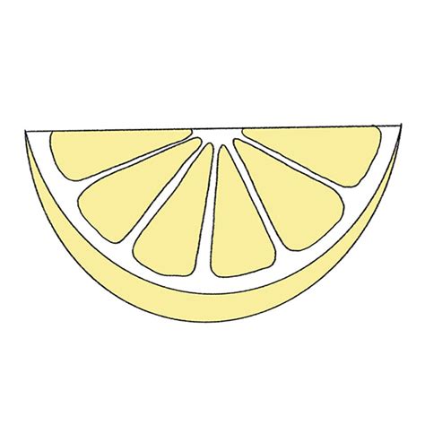 How to Draw a Lemon Slice - Easy Drawing Tutorial For Kids