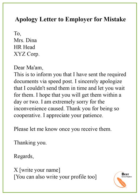 Apology-Letter-to-Employer-for-Mistake – Best Letter Template