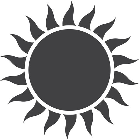 Sun Clip Art Black And White