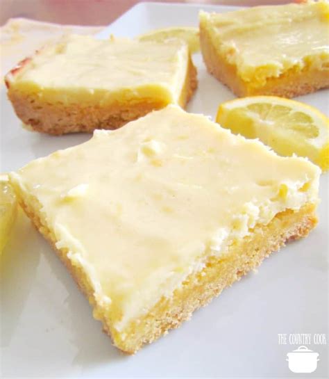 Easy Creamy Lemon Bars - The Country Cook