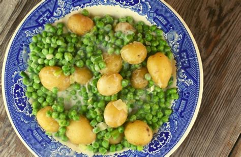 Creamed Peas and New Potatoes Recipe - These Old Cookbooks