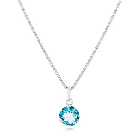 Blue Topaz Pendant #102615 - Seattle Bellevue | Joseph Jewelry