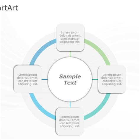 SmartArt Cycle Continuous Cycle 4 Steps