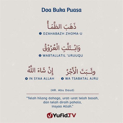 Doa Buka Puasa Shahih – newstempo