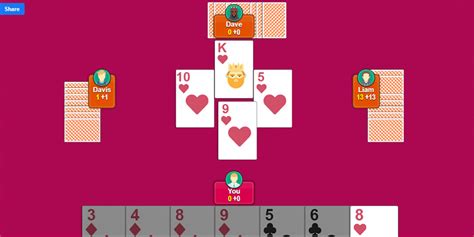 Hearts Online - Play free card game - Fullscreen