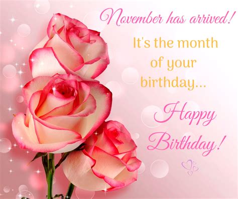 November has arrived! It's the month of your birthday.