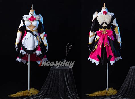 Juego Genshin Impact Cosplay Traje Noelle Vestido, XS, Negro Ropa ...